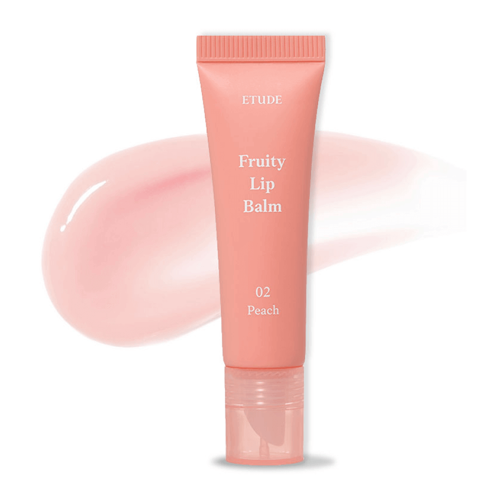 Etude Fruity Lip Balm #02 Peach, Фруктовый бальзам для губ с персиком 10 г