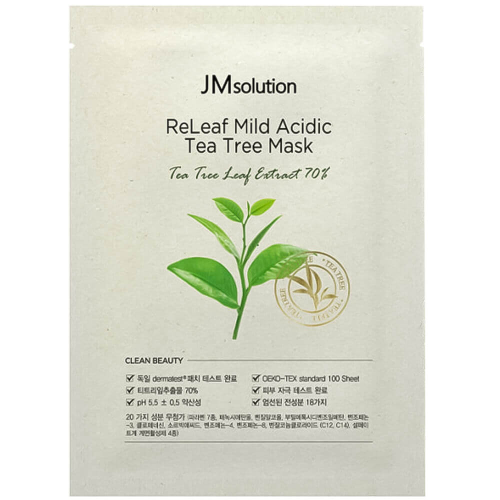 JMsolution Releaf Mild Acidic Tea Tree Mask Тканевая маска с экстрактом чайного дерева 30мл