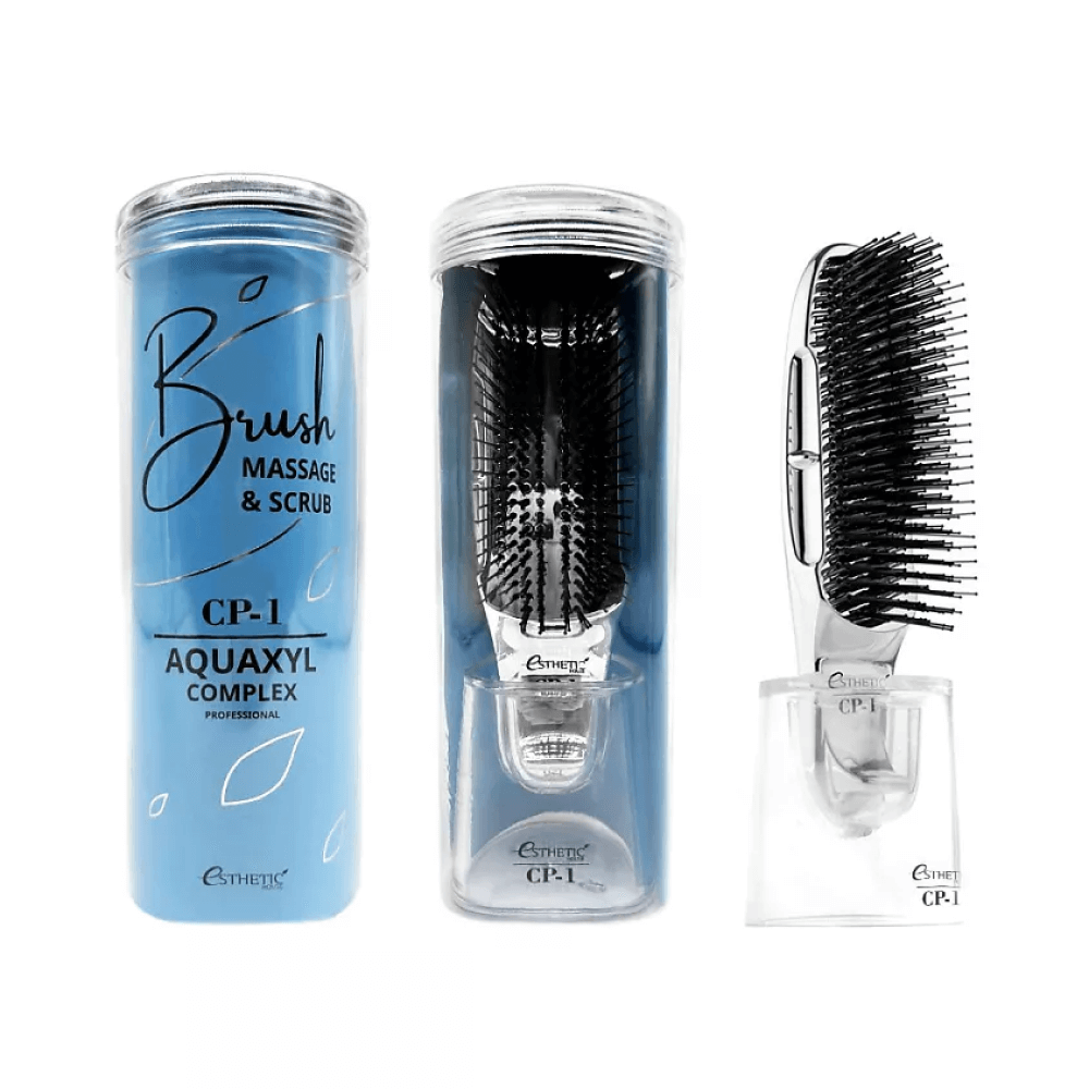 ESTHETIC HOUSE Щетка-расческа массажная компактная Brush Massage & Scrub CP-1 Aquaxyl Complex