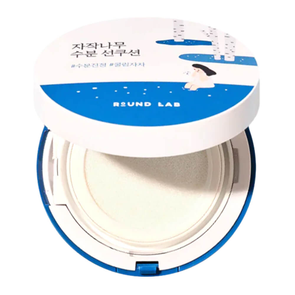ROUND LAB Кушон солнцезащитный березовый/Birch juice moisturizing sun cushion 15g SPF50+PA++++