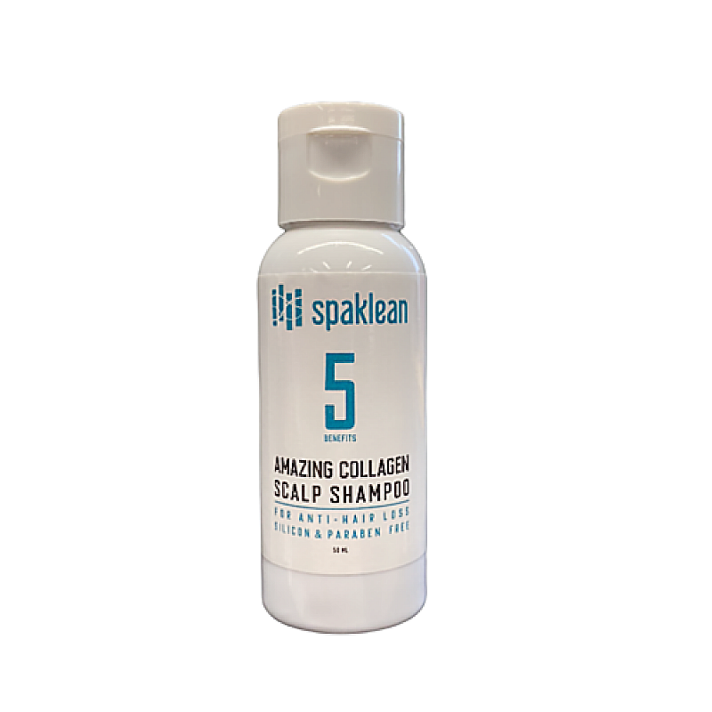 Spaklean Бутылочка для шампуня 50мл — Amazing collagen scalp shampoo, 1шт