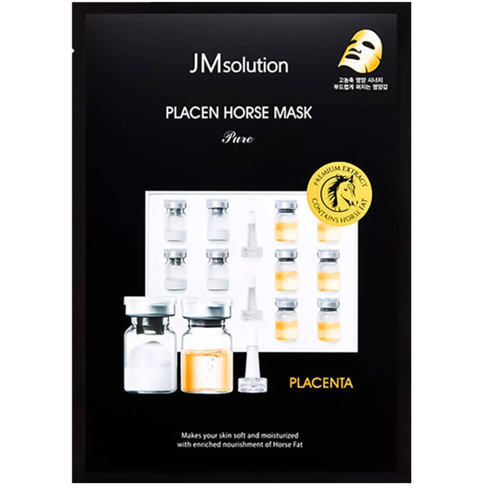 JM Solution Mask Placen Horse Pure Маска тканевая для лица плацентарная, 30 мл