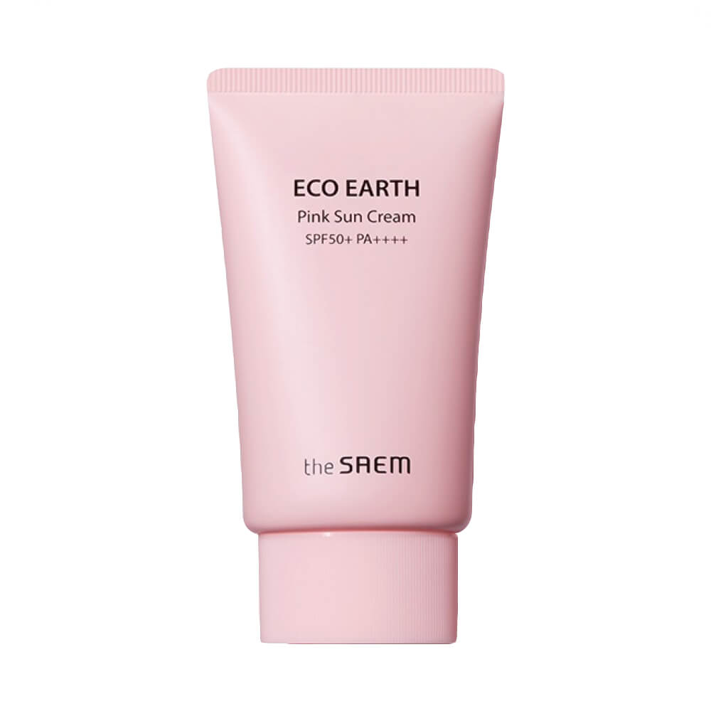 THE SAEM Солнцезащитный крем Eco Earth Pink Sun Cream EX SPF50+ PA++++ 50 г