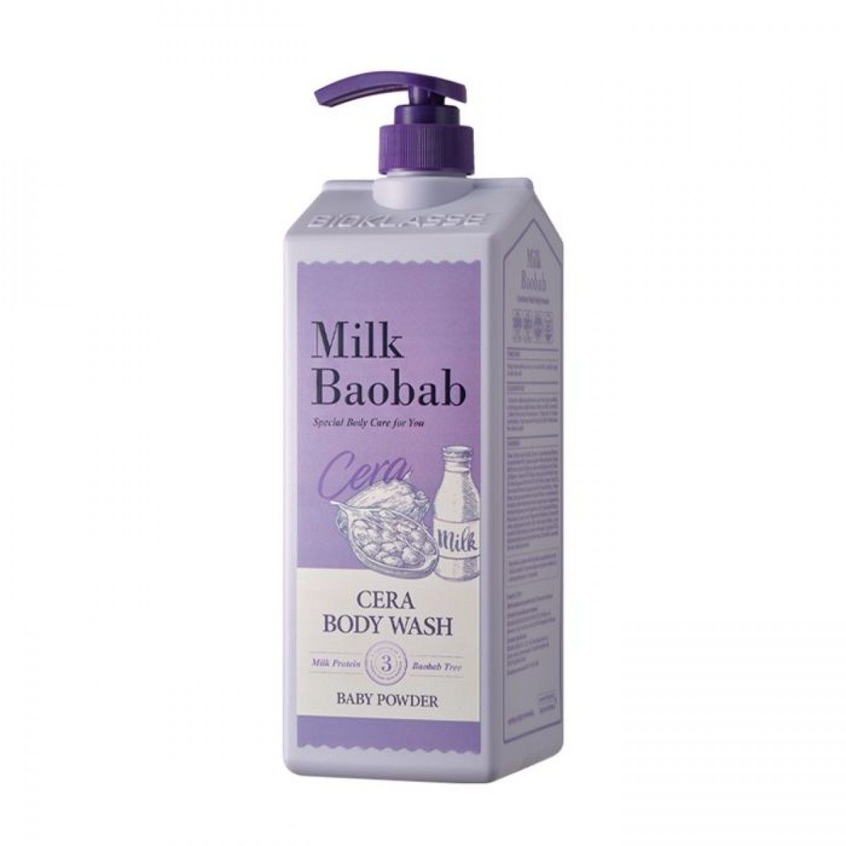 MilkBaobab Гель для душа с керамидами с ароматом детской присыпки/Cera Body Wash Baby Powder 1200ml