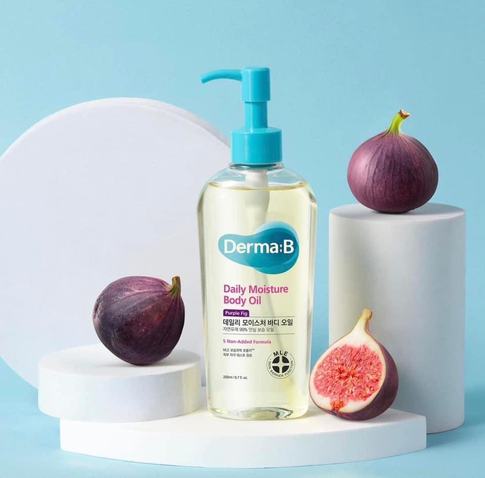 Derma:B Ламеллярное парфюмированное масло для тела с ароматом инжира Daily Moisture Body Oil Purple