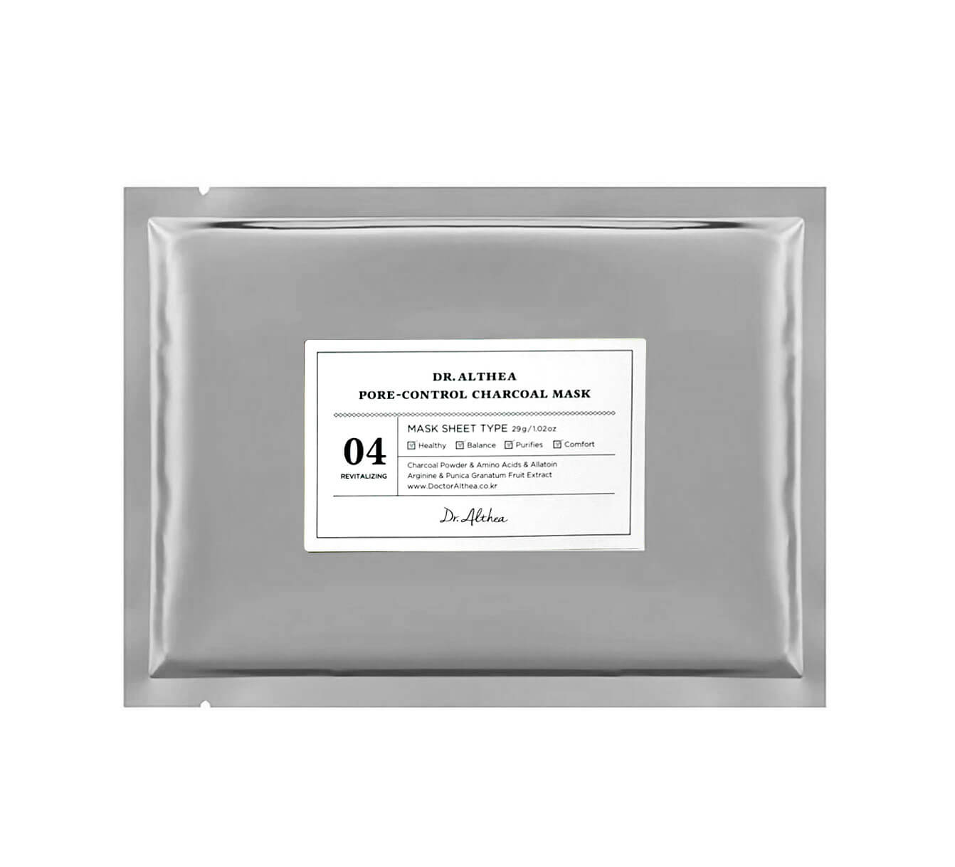 DR.ALTHEA Тканевая маска для лица СЕБУМ-КОНТРОЛЬ Dr. Althea Pore-Control Charcoal Mask, 29г*1шт
