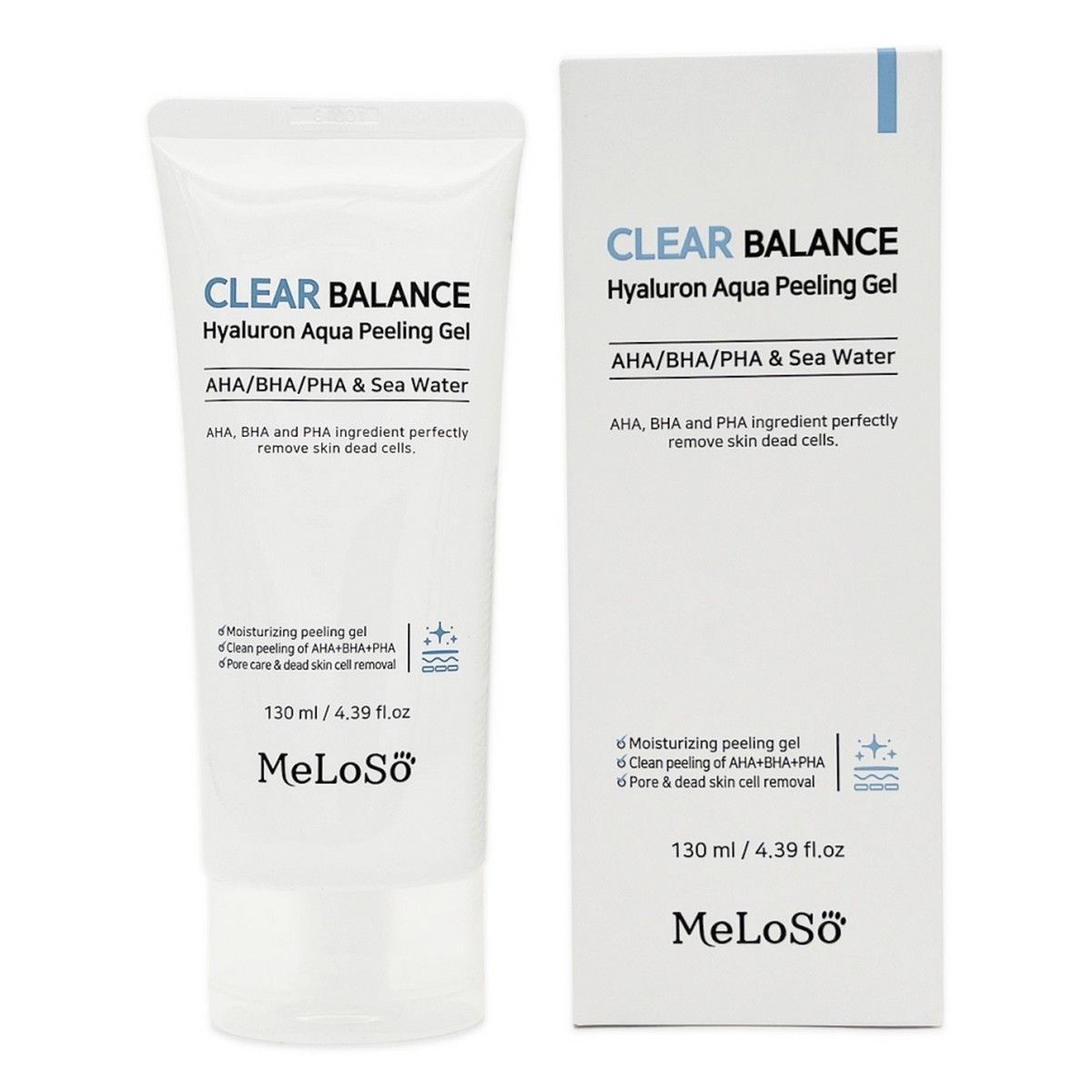 Meloso Clear Balance Hyaluron Aqua Peeling Gel Пилинг-гель с гиалуроновой кислотой, 130 мл
