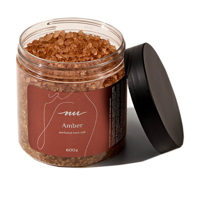 NU Парфюмированная cоль для тела c ароматом/ AMBER (600 гр)