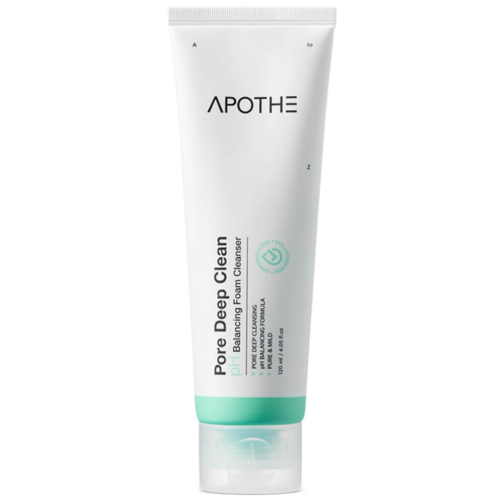 Apothe Пенка балансирующая для глупого очищения пор/Pore Deep Clean pH Balancing Foam Cleanser120 мл