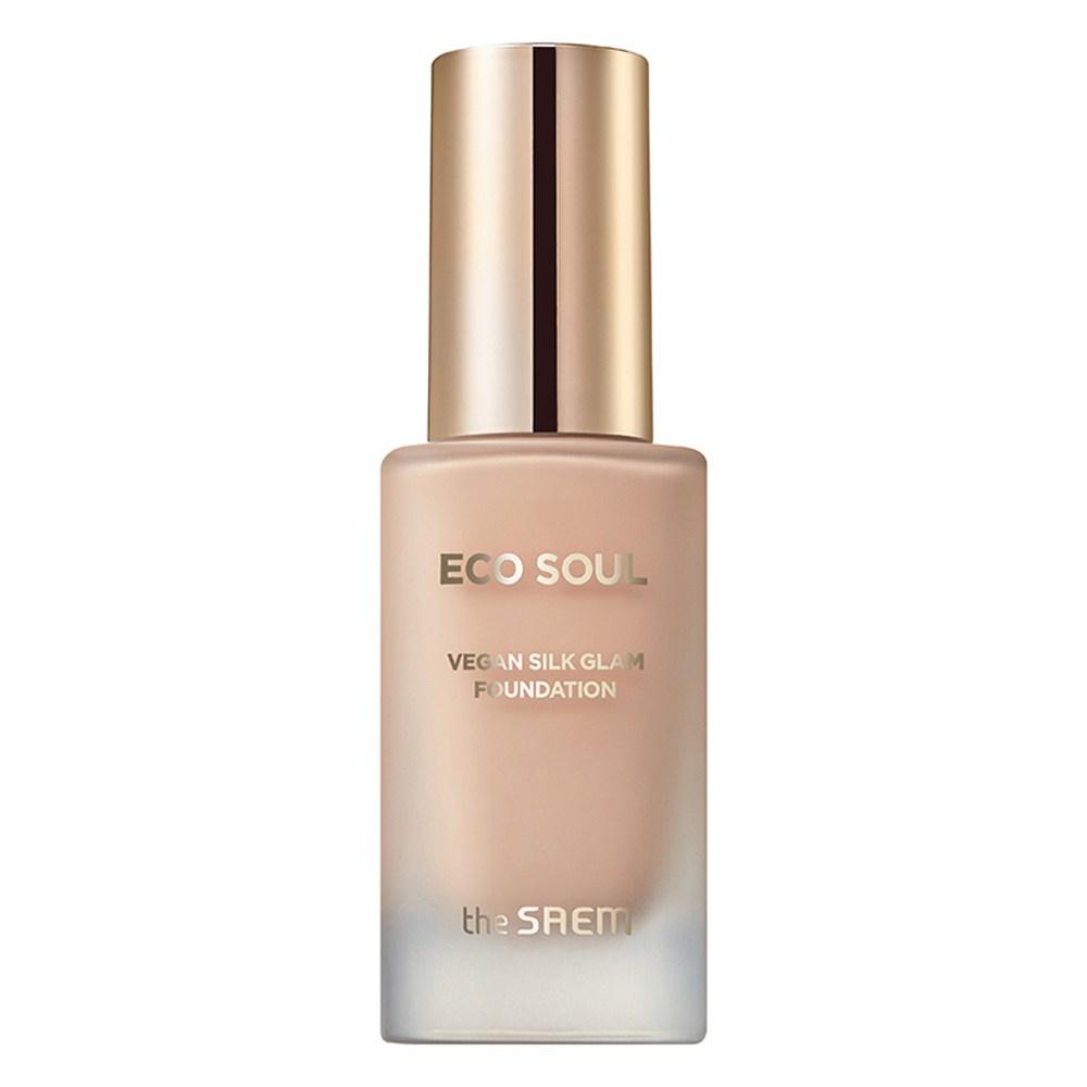 THE SAEM Основа для лица тональная/Eco Soul Vegan Silk Glam Foundation 21 light beige 30ml