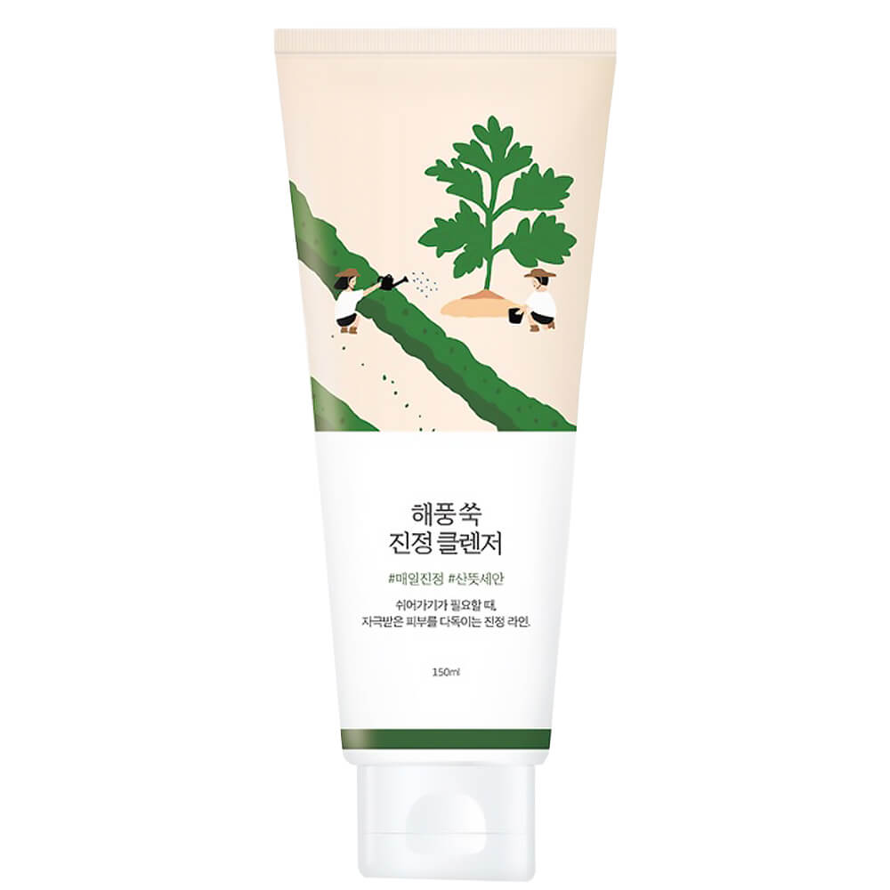 ROUND LAB Успокаивающая пенка для умывания с полынью Mugwort Calming Cleanser 150 мл
