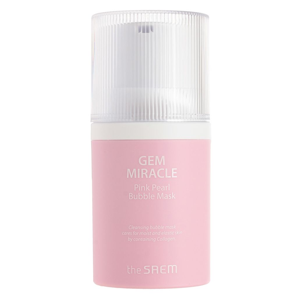 THE SAEM Маска для лица пузырьковая очищающая Gem Miracle Pink Pearl Bubble Mask_50g