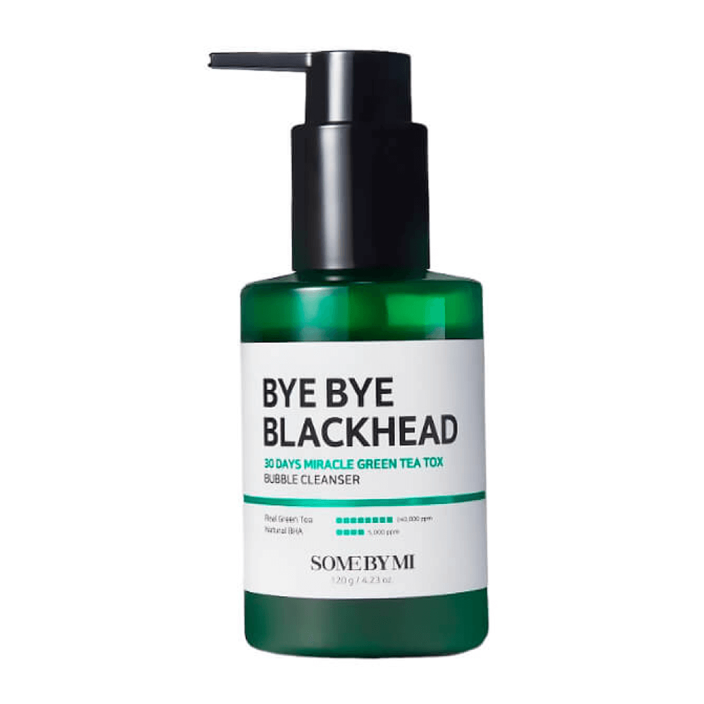 Some By Mi Bye Bye Blackhead Bubble Cleanser Miracle Green Tea Tox Пенка-маска от черных точек 120гр