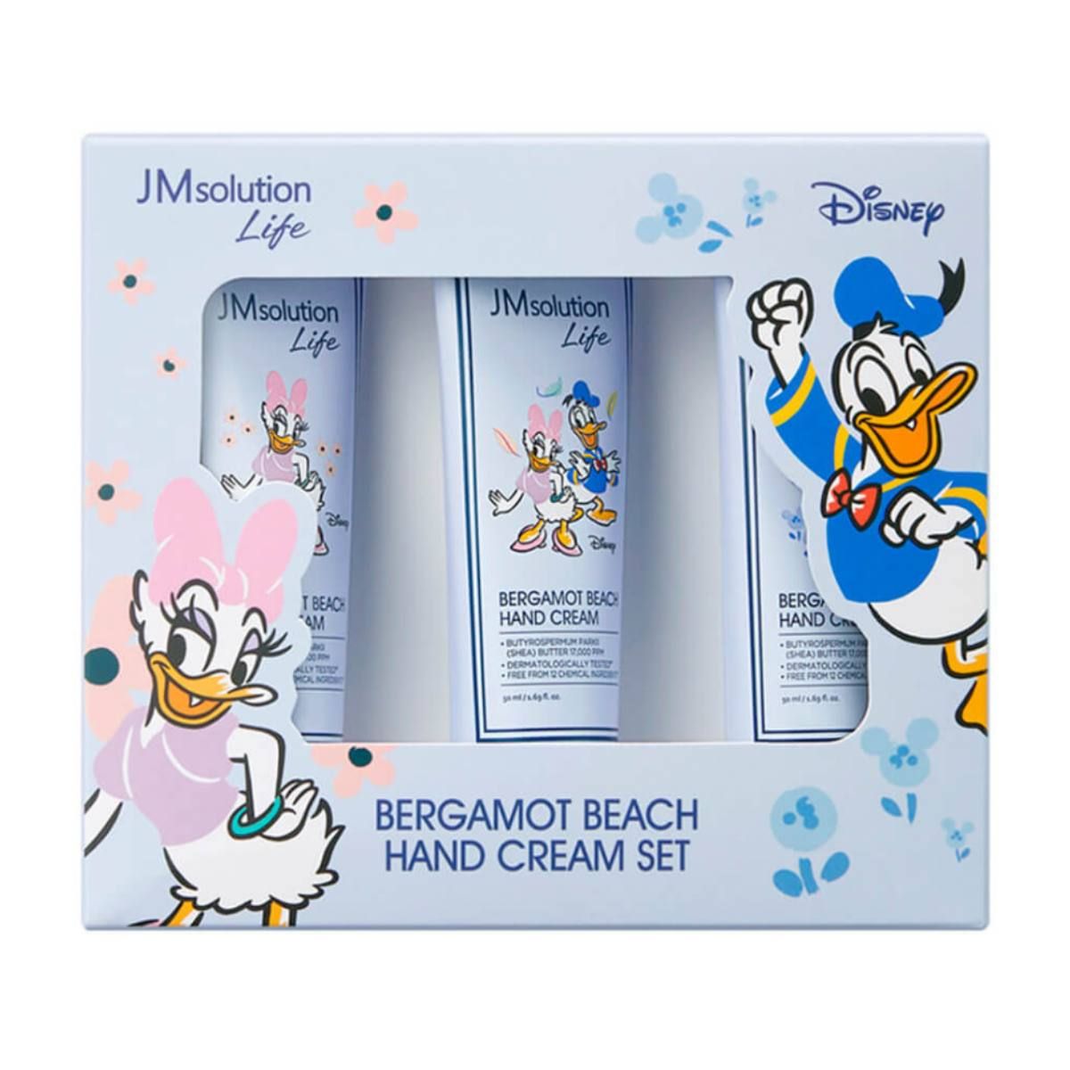 JM SOLUTION LIFE DISNEY BERGAMOT BEACH HAND CREAM SET Крем для рук «Бергамот» (Дональд Дак) набор