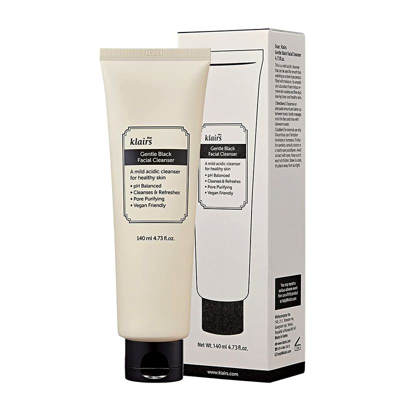 Dear, Klairs Нежная пенка для умывания Gentle black facial cleanser 140 мл