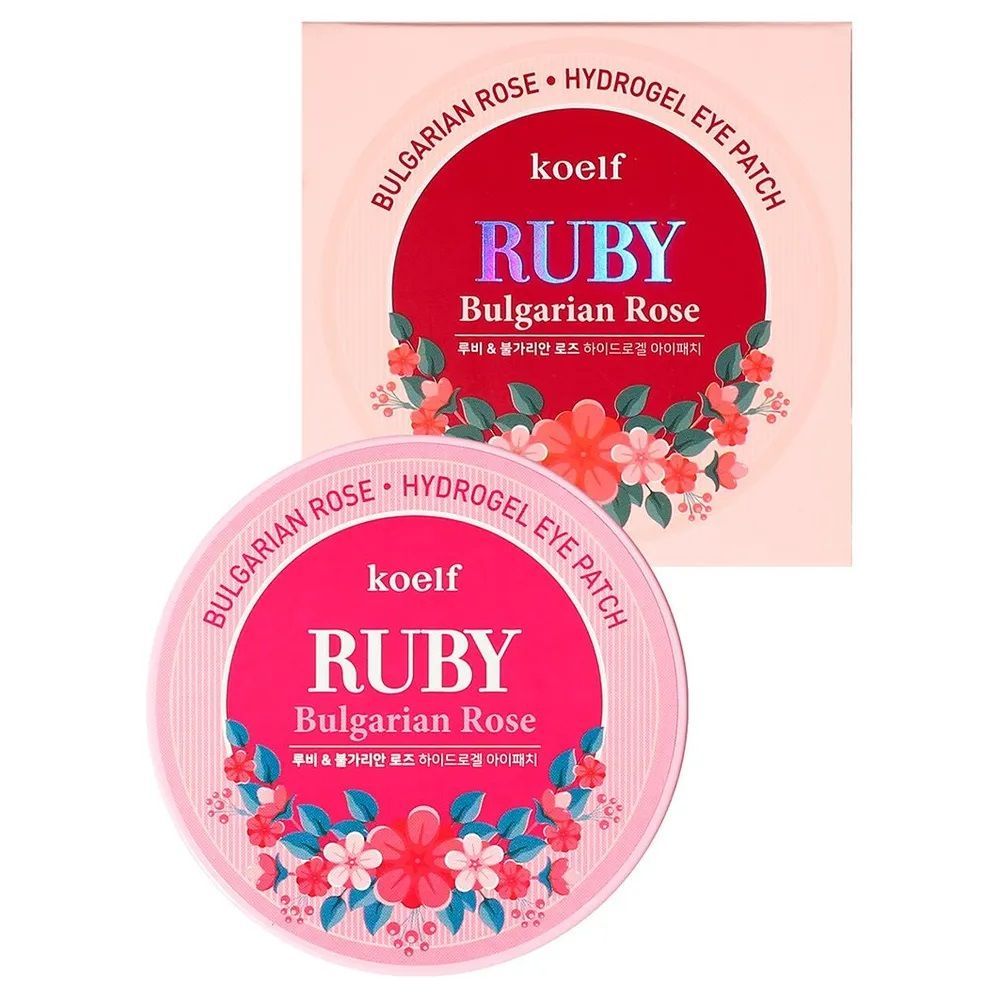 KOELF Ruby Патчи для век с розовыми лепестками(60 шт)