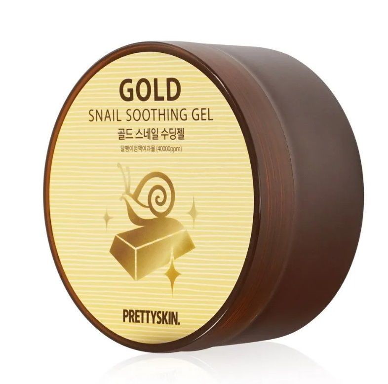 PrettySkin Гель успокаивающий с муцином улитки и золотом/Gel Gold Snail Soothing 300 мл