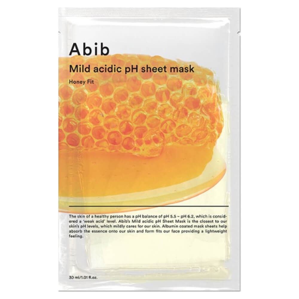 Abib Маска тканевая питательная слабокислотная с медом Mask Sheet Mild Acidic pH Honey Fit,30мл