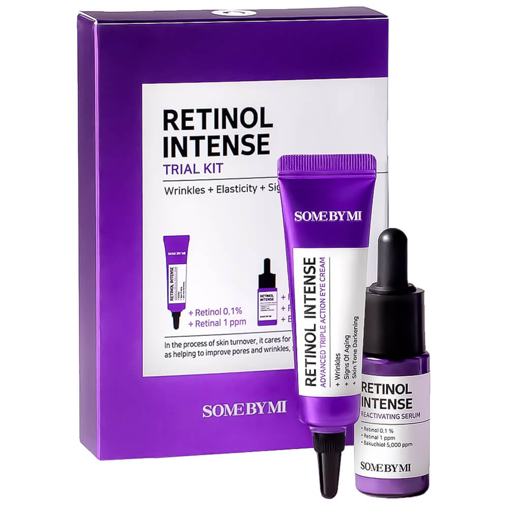 Some By Mi Retinol Intense Trial Kit 2comp 10ml+10ml Набор миниатюр/ухода за кожей ретинол бакучиол