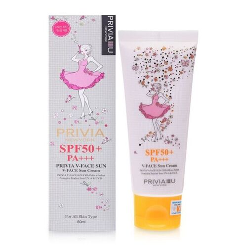 Privia Крем солнцезащитный/V-Face Sun Cream 60ml SPF 50+PA+++