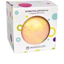 MI PASSION Бомбочка Шар с игрушкой «КАРАМЕЛЬНАЯ ГРУША» в коробочке (1 шт)