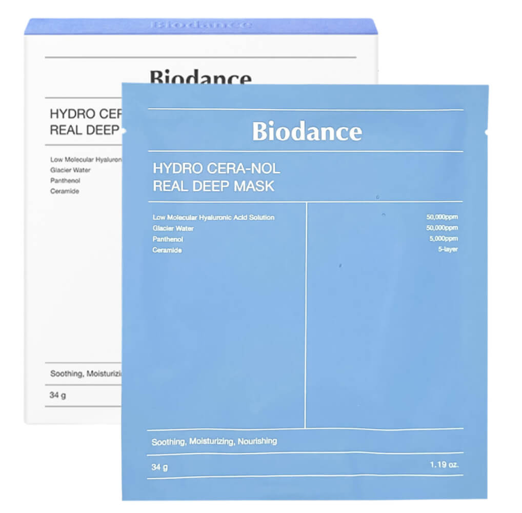 Biodance Hydro Cera-nol Real Deep Mask Маска восстанав-я гидрогелевая пантенол и керамиды 34г*1шт
