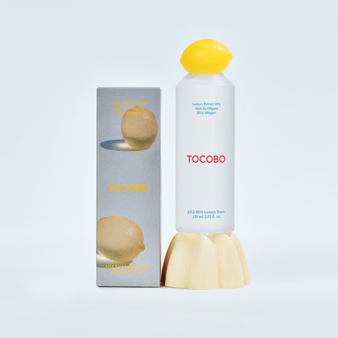 Tocobo Кислотный тоник-эксфолиант с экстрактом лимона AHA BHA Lemon Toner 150 мл