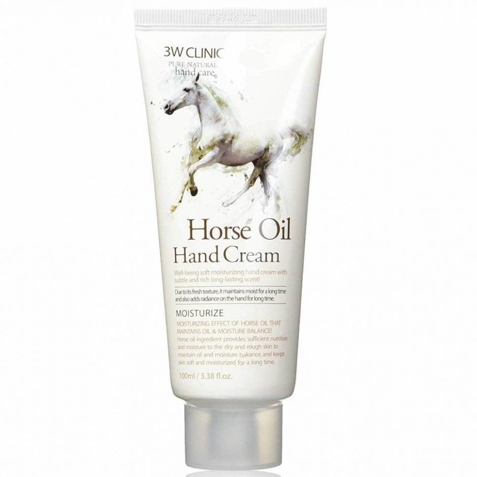 3W Clinic Питательный крем для рук c лошадиным маслом Moisturizing Horse Oil Hand Cream,100ml