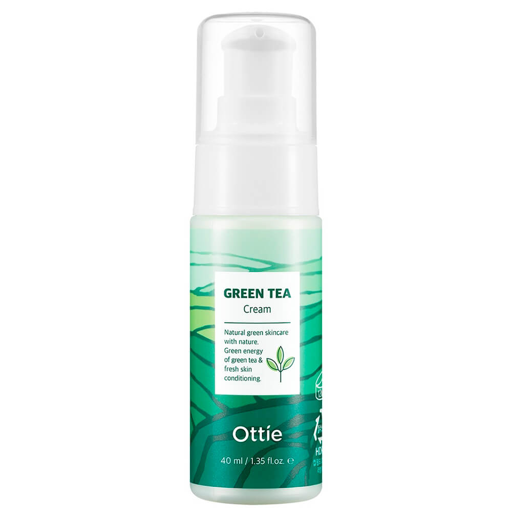 Ottie Green Tea Cream Крем для лица с зеленым чаем и гиалуроновой кислотой (40 мл)