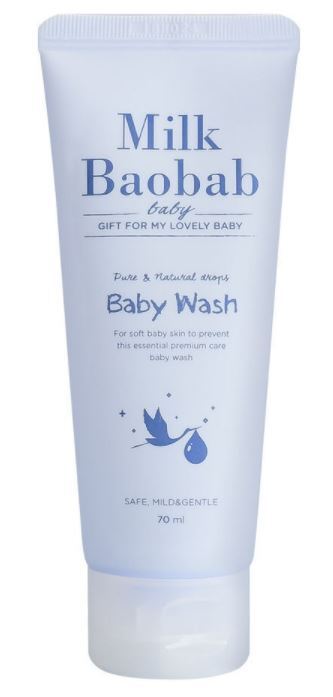 MilkBaobab Гель для душа детский/Baby Wash (All in one) Travel Edition 70мл