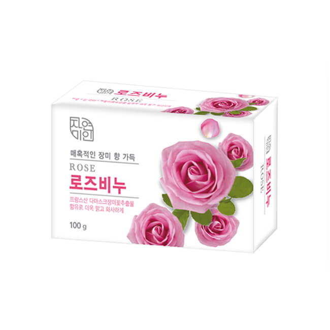 MUKUNGHWA Мыло туалетное успокаивающее и увлажняющее ДАМАССКАЯ РОЗА Rose Beauty Soap, 100 г