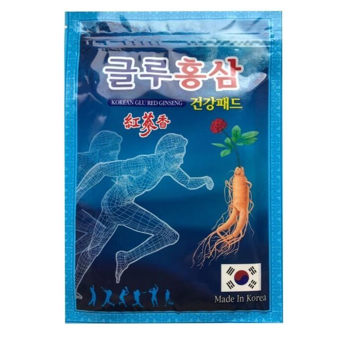 DAEJEON GLU RED GINSENG PAD Пластырь для тела с глюкозамином и красным женьшенем 20шт