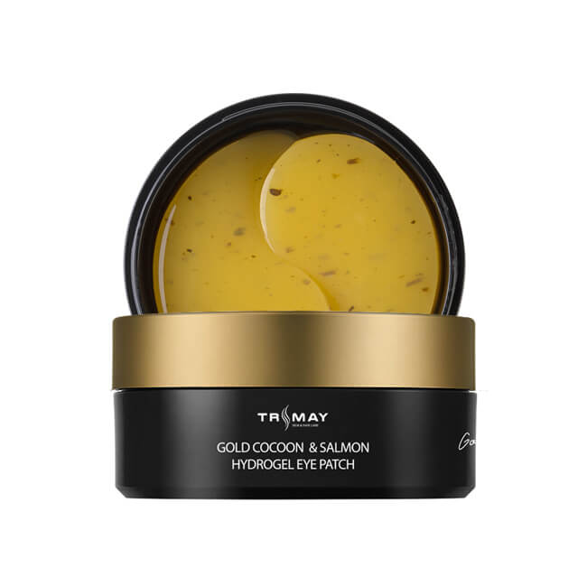 TRIMAY Патчи с золотым шелкопрядом Gold Cocoon&Salmon Hydrogel Eye Patch 60 шт
