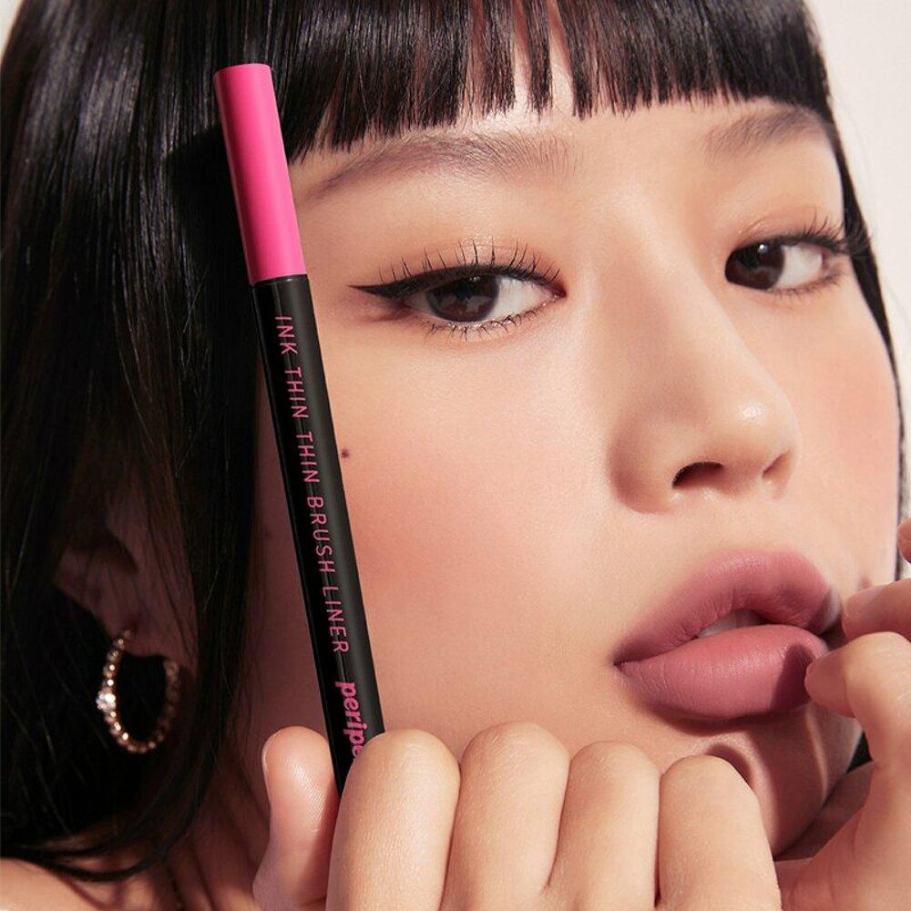 Peripera Ink Thin Thin Brush Liner 01 black noir, Подводка-фломастер для глаз(черная) 0,5 г