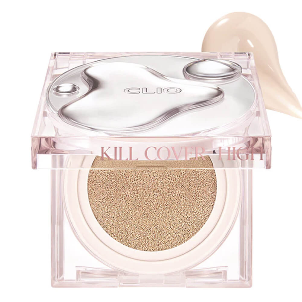 Clio Kill Cover High Glow Cushion #2 Lingerie,Стойкий кушон с влажным сияющим финишем светлый с розо