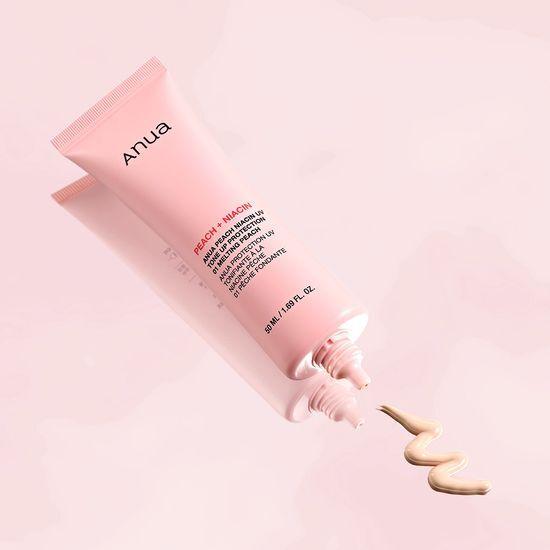 Anua Тонирующий солнцезащитный с нициамидом В12 Peach Niacin UV Tone Up Protection 01 Melting Peach Anua Тонирующий солнцезащитный с нициамидом В12 Peach Niacin UV Tone Up Protection 01 Melting Peach
