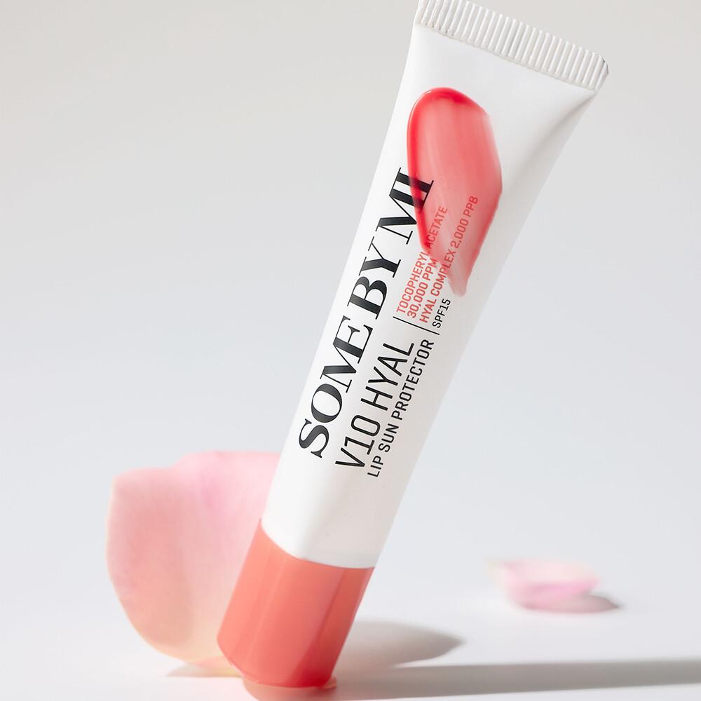 Some By Mi Гиаловое солнцезащитное средство для губ V10 Hyal Lip Sun Protector SPF15 Rosy, 7ml