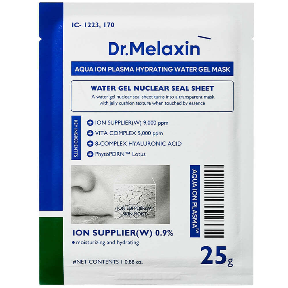 Dr.Melaxin Маска тканевая для лица с аква-ионной плазмой Aqua Ion Plasma Water Gel Mask 25g*1шт
