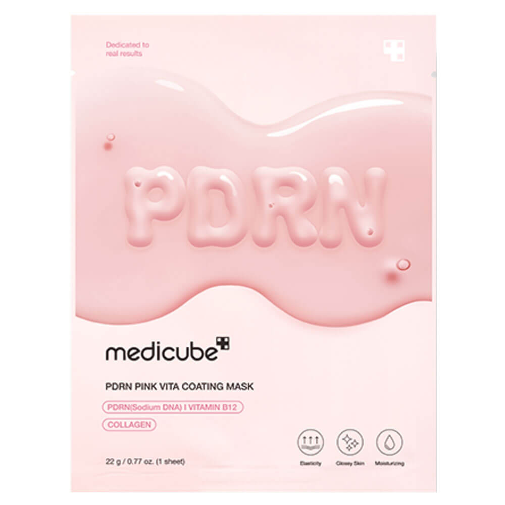 Medicube Тканевая маска с ПДРН и коллагеном для сияния кожи PDRN Pink Vita Coating Mask