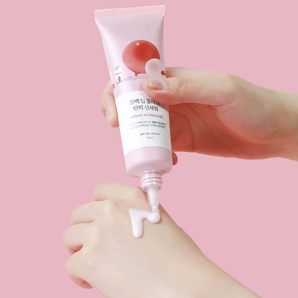 Round Lab Солнцезащитная сыворотка Camellia Deep Collagen Firming Sun Serum SPF50+ PA++++ 50мл