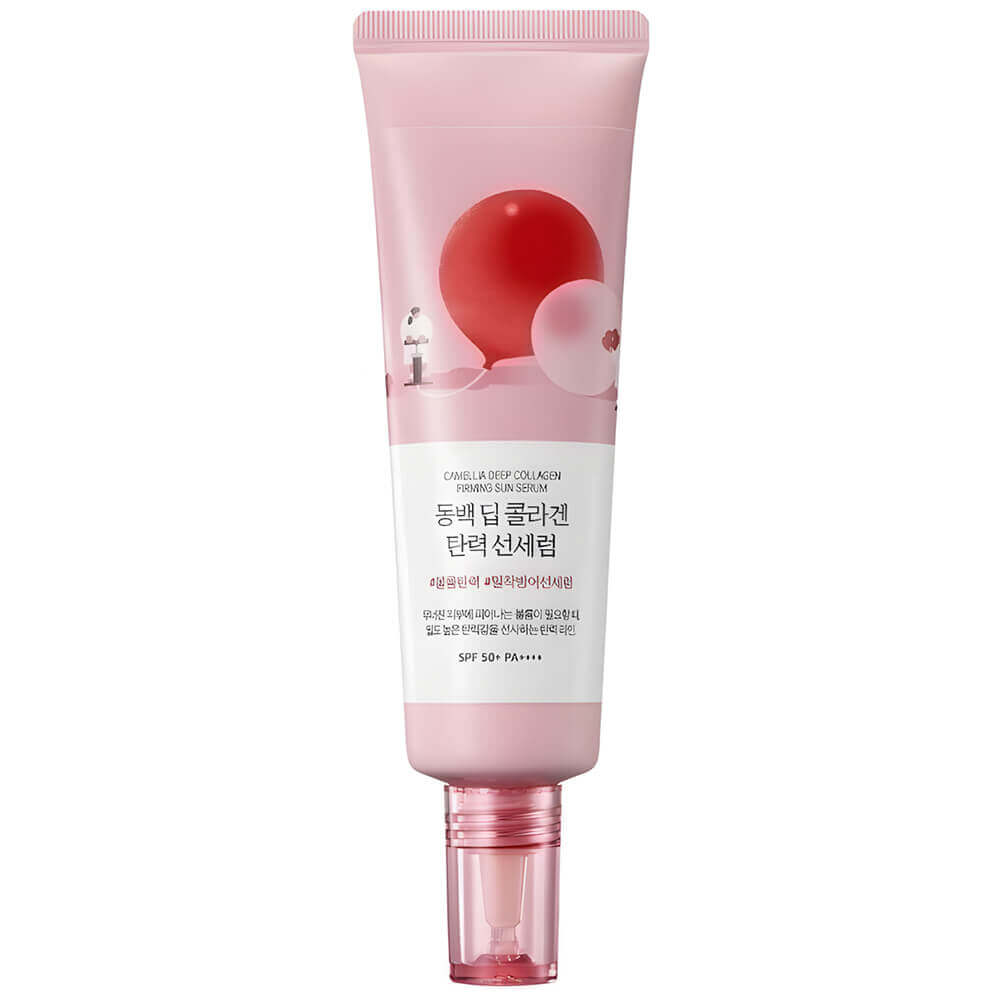 Round Lab Солнцезащитная сыворотка Camellia Deep Collagen Firming Sun Serum SPF50+ PA++++ 50мл
