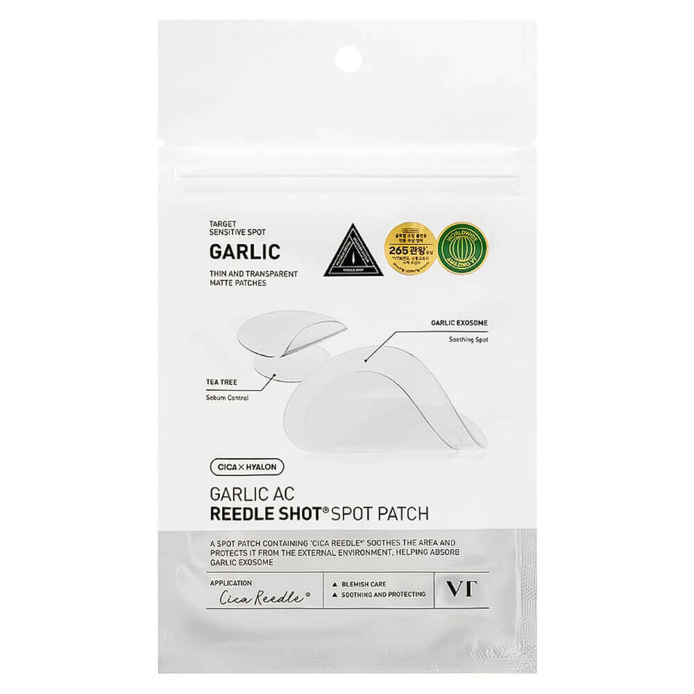 VT Cosmetics Патчи от постакне с микроиглами и чесноком Garlic AC Reedle Shot Spot Patch